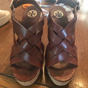 Tory Burch Brown Wedges